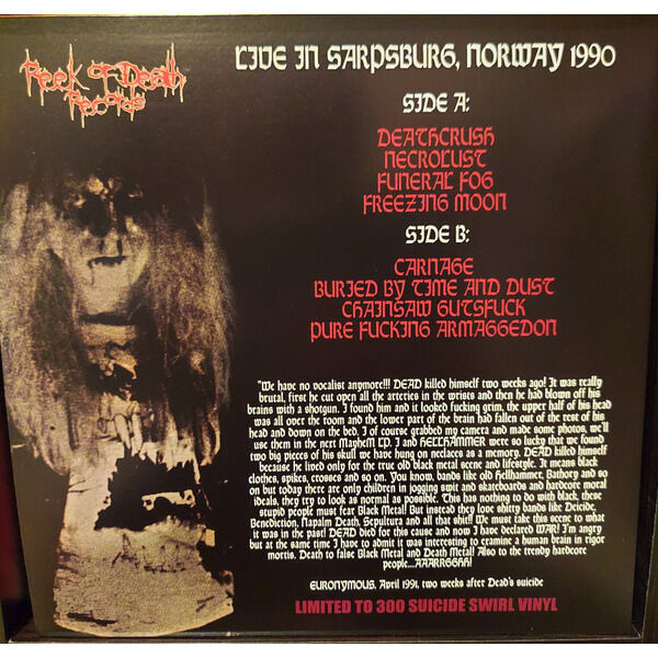  Mayhem  -  the dawn of the black hearts lp ltd red/white swirl 2021 edition 