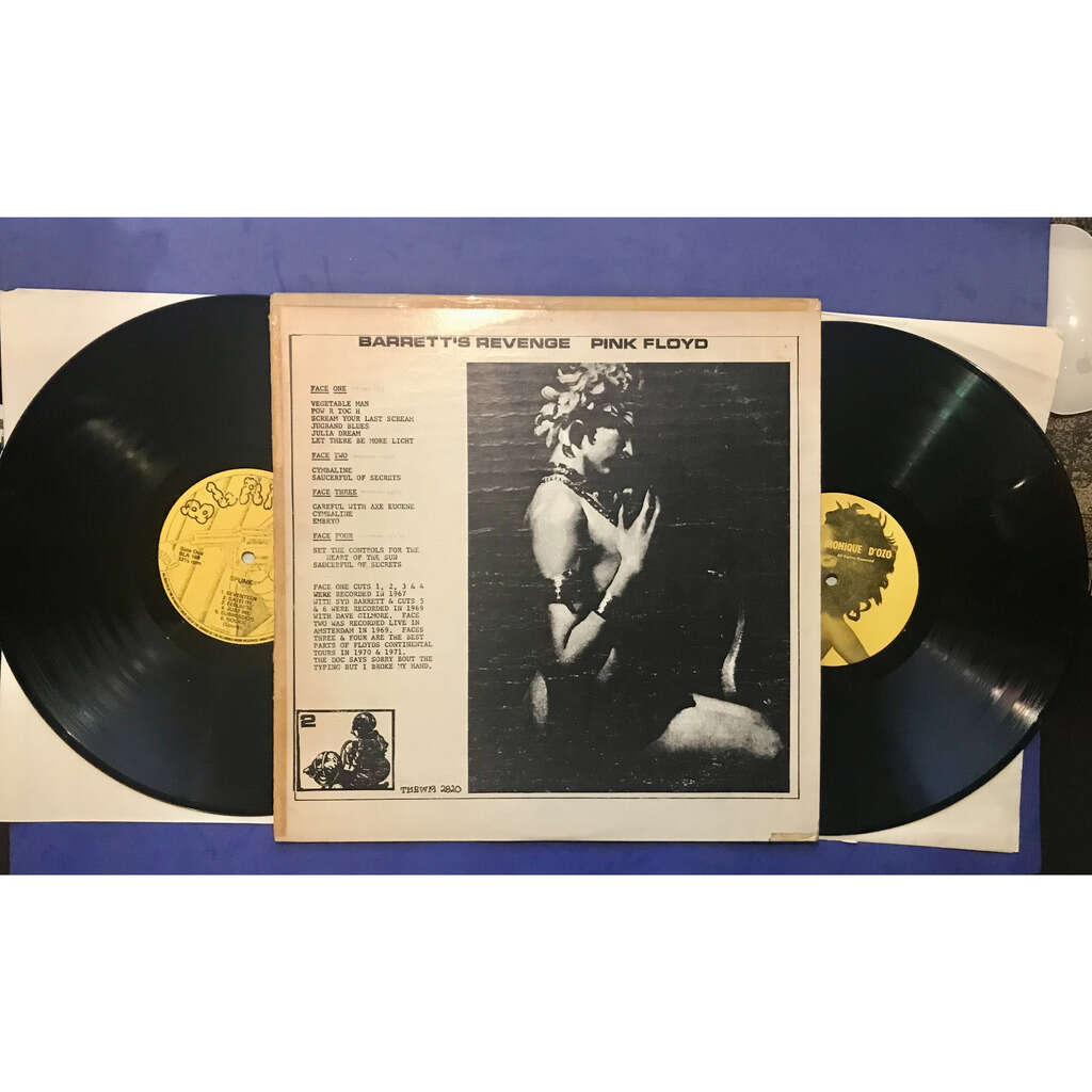 pink floyd Pink Floyd Barrett's Revenge 2lp Tkrwm Stamped Cover, Monique D'ozo Blank Records Label
