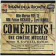 raphaël bancou, marion préïté, fabian richard & cyril romoli comédiens ! (une comédie musicale théatre de la huchette)
